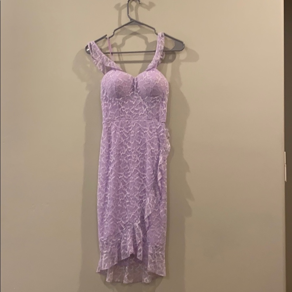 Material Girl light purple dress